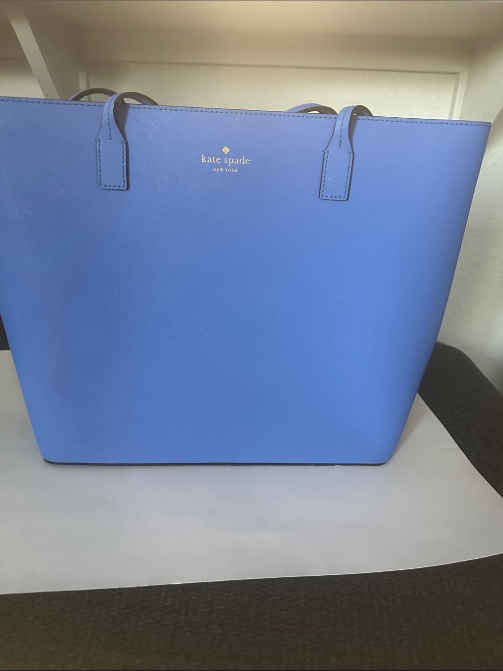 kate spade blue saffiano tote